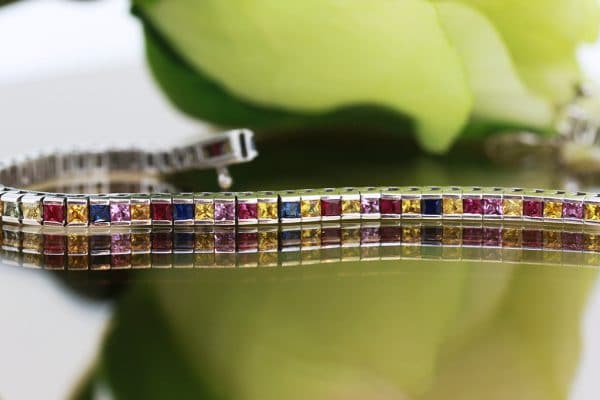 Multi Coloured Sapphire Bracelet