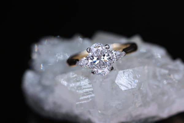 1.21ct Oval Diamond and Gold Engagement Ring | CM Weldon