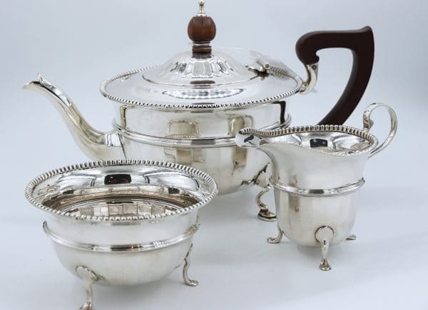 Antique Silver Tea Service Set, 1930