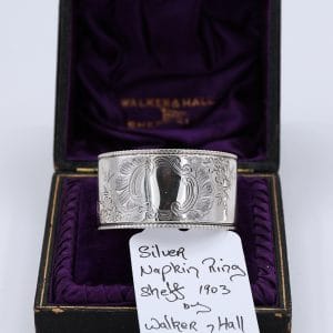 1903 Sheffield silver napkin ring | CM Weldon