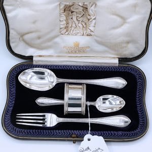 Silver christening cutlery set, c.1911-1913
