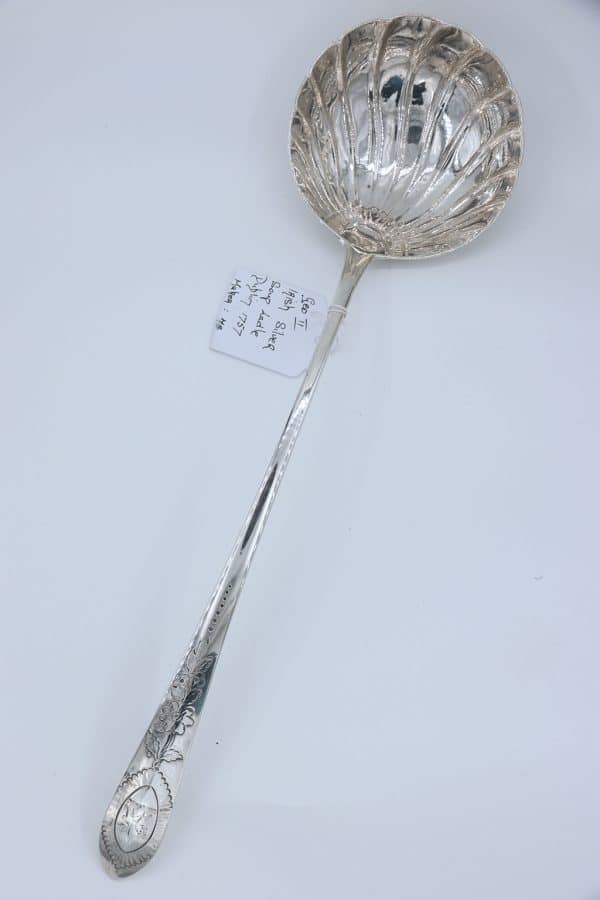 George II silver soup ladle