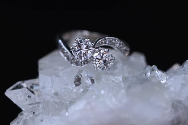 Two Stone Twist Engagement Ring | CM Weldon