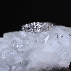 0.84ct Diamond Art Deco Engagement Ring | CM Weldon