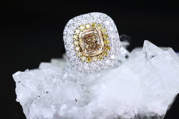1.01ct Yellow Diamond Engagement Ring | CM Weldon
