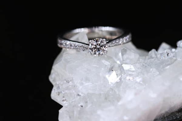solitaire diamond 0.44ct engagement ring | CM Weldon