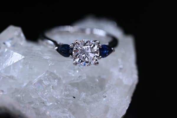 diamond & sapphire engagement ring | CM Weldon