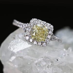 Fancy Yellow Diamond Engagement Ring | CM Weldon