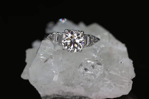 2.03ct Diamond Art Deco Engagement Ring | CM Weldon
