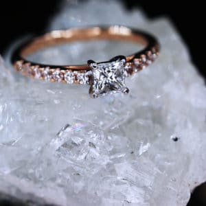 0.40ct Princess Cut Diamond Engagement Ring | CM Weldon