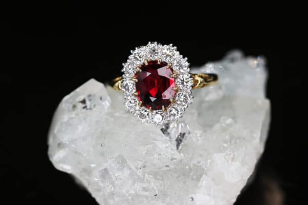 Ruby, Diamond and Gold Engagement Ring | CM Weldon
