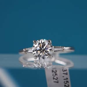 1.36 carat lab grown diamond & platinum engagement ring | CM Weldon